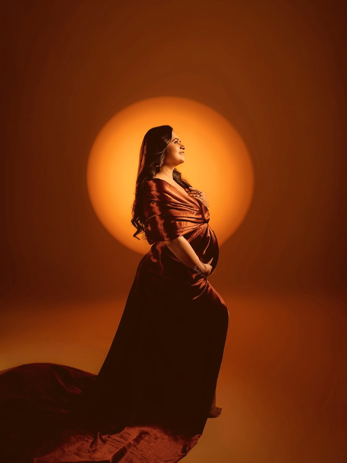 Live Projection maternity concept by Kaya Chitra Studio